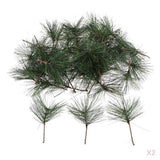 Maxbell 100pcs Artificial Pine Needle Plants Tree Card Making Gifts Packing DIY