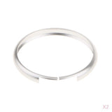 Maxbell 45cm 2x Smart Key Fob Protective Ring Cover For   Silver