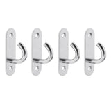 Maxbell 4pcs M8 Wall Mount Hook Stainless Steel Pad Eye Plate for Yoga Swing Boat