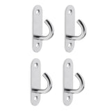 Maxbell 4pcs M8 Wall Mount Hook Stainless Steel Pad Eye Plate for Yoga Swing Boat