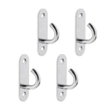 Maxbell 4pcs M8 Wall Mount Hook Stainless Steel Pad Eye Plate for Yoga Swing Boat