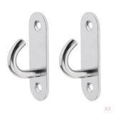 Maxbell 4pcs M8 Wall Mount Hook Stainless Steel Pad Eye Plate for Yoga Swing Boat