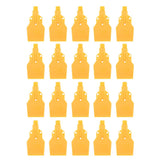 Maxbell 20x Flat Wind Jet Air Blower Air Knife Nozzle Spray 3 Holes 1/4" BSPT Yellow