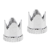 Maxbell 2pcs Brass Airbrush Crown Shape Needle Cap Air Brush Accessories Part Silver