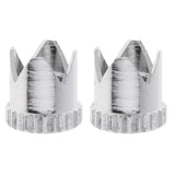 Maxbell 2pcs Brass Airbrush Crown Shape Needle Cap Air Brush Accessories Part Silver