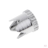 Maxbell 2pcs Brass Airbrush Crown Shape Needle Cap Air Brush Accessories Part Silver