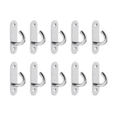 Maxbell 10pcs M5 Wall Hook Hanger Stainless Steel Pad Eye Plate for Yoga Swing Boat
