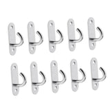Maxbell 10pcs M5 Wall Hook Hanger Stainless Steel Pad Eye Plate for Yoga Swing Boat