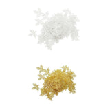Maxbell 200 pcs Leaf Charms Pendants Fit DIY Earring Hair Accessory Golden& Platinum