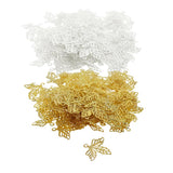 Maxbell 200 pcs Leaf Charms Pendants Fit DIY Earring Hair Accessory Golden& Platinum