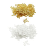 Maxbell 200 pcs Leaf Charms Pendants Fit DIY Earring Hair Accessory Golden& Platinum