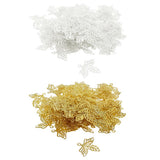 Maxbell 200 pcs Leaf Charms Pendants Fit DIY Earring Hair Accessory Golden& Platinum