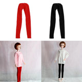 Maxbell 1/4 Doll Colorful Pencil Pants for BJD Doll Clothes Skinny Pants Black & Red