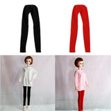 Maxbell 1/4 Doll Colorful Pencil Pants for BJD Doll Clothes Skinny Pants Black & Red
