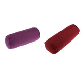 Maxbell 2pcs Neck Roll Bolster Pillow Round Massage Footrest Cushion Purple/Red