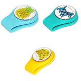 Maxbell 3 Pack Magnetic Golf Hat Clip Golf Ball Marker with Detachable Pattern Plate