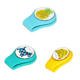 Maxbell 3 Pack Magnetic Golf Hat Clip Golf Ball Marker with Detachable Pattern Plate