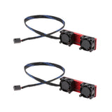 Maxbell 2x PCIE Solid State Heat Sink Dual Active Radiator M.2 SSD Cooling Fan (Red)
