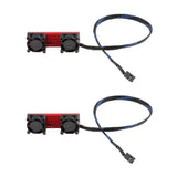 Maxbell 2x PCIE Solid State Heat Sink Dual Active Radiator M.2 SSD Cooling Fan (Red)