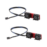 Maxbell 2x PCIE Solid State Heat Sink Dual Active Radiator M.2 SSD Cooling Fan (Red)