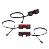 Maxbell 3x PCIE Solid State Heat Sink Dual Active Radiator M.2 SSD Cooling Fan (Red)