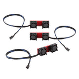 Maxbell 3x PCIE Solid State Heat Sink Dual Active Radiator M.2 SSD Cooling Fan (Red)