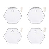 Maxbell 4x Wall Mount Planter Glass Hydroponic Vase Plant Pot Terrarium Hexagon 13cm