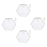 Maxbell 4x Wall Mount Planter Glass Hydroponic Vase Plant Pot Terrarium Hexagon 13cm