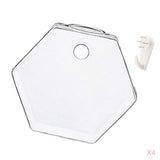 Maxbell 4x Wall Mount Planter Glass Hydroponic Vase Plant Pot Terrarium Hexagon 13cm