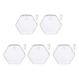 Maxbell 5x Wall Mount Planter Glass Hydroponic Vase Plant Pot Terrarium Hexagon 13cm