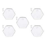 Maxbell 5x Wall Mount Planter Glass Hydroponic Vase Plant Pot Terrarium Hexagon 13cm