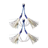 Maxbell 2x Jig Hooks Fishing Hooks Barbed Hooks Assist Hooks in Solid Ring