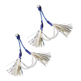 Maxbell 2x Jig Hooks Fishing Hooks Barbed Hooks Assist Hooks in Solid Ring
