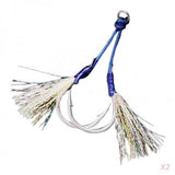 Maxbell 2x Jig Hooks Fishing Hooks Barbed Hooks Assist Hooks in Solid Ring