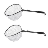 Maxbell 2x Premium Fishing Landing Net Catch and Release Net &Foldable Pole Black
