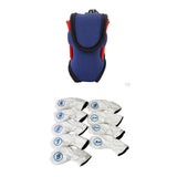 Maxbell 4-AW 9pcs Golf Club Head Cover Irons Headcover with 2pcs Ball Holder Bag