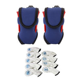Maxbell 4-AW 9pcs Golf Club Head Cover Irons Headcover with 2pcs Ball Holder Bag