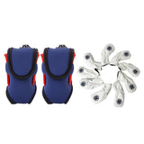 Maxbell 4-AW 9pcs Golf Club Head Cover Irons Headcover with 2pcs Ball Holder Bag