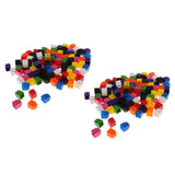 Maxbell 200pcs  Interlocking Math Link Cubes Snap Blocks 4 Colors