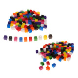 Maxbell 200pcs  Interlocking Math Link Cubes Snap Blocks 4 Colors