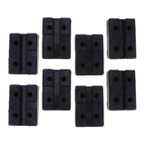 Maxbell 8PCS Heavy Duty Rubber Car Lift Arm Pads Equipment Kit Black Square