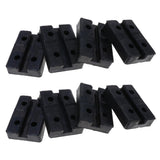 Maxbell 8PCS Heavy Duty Rubber Car Lift Arm Pads Equipment Kit Black Square