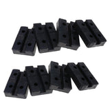 Maxbell 8PCS Heavy Duty Rubber Car Lift Arm Pads Equipment Kit Black Square