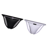 Maxbell 2 Pieces Mens Ice Silk Low Rise Briefs Underwear String Bikini Adjustable