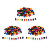 Maxbell 300pcs  Interlocking Math Link Cubes Snap Blocks 4 Colors