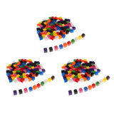 Maxbell 300pcs  Interlocking Math Link Cubes Snap Blocks 4 Colors