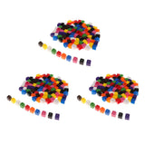 Maxbell 300pcs  Interlocking Math Link Cubes Snap Blocks 4 Colors