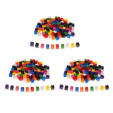 Maxbell 300pcs  Interlocking Math Link Cubes Snap Blocks 4 Colors