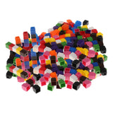 Maxbell 400pcs  Interlocking Math Link Cubes Snap Blocks 4 Colors
