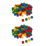 Maxbell 200x Early Education Baby Gifts  Math Link Cubes 4-Color